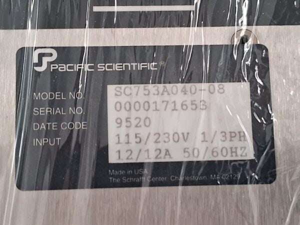 Pacific Scientific SC750 Servo SC753A040-08 - Spindle Control - used, functional - SN 0000171653 - Image 7