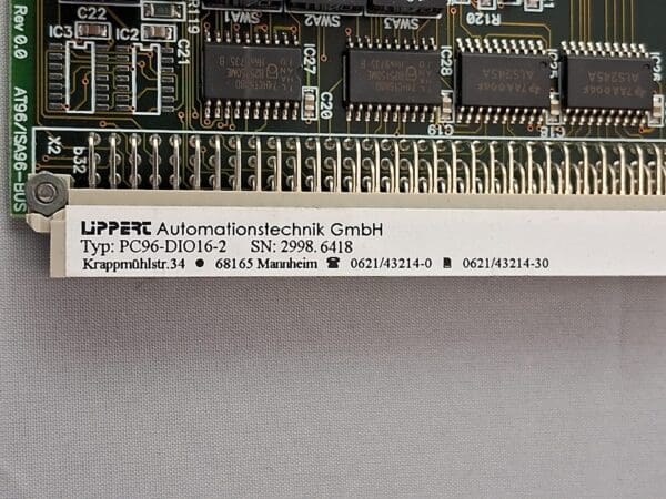 Lippert Automatisierungstechnik PCB Card PC96-DIO16-2 - PCB Card - used, functional - SN 2998.6418 - Image 5