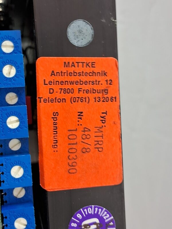 Mattke Antriebstechnik MTRP 48/8 1010390 - Servo Controller - used, functional - Image 4