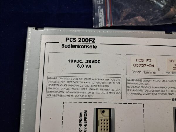 PCS SYSTEME LAUER  CONTROL CONSOLE PCS-200FZ - CONTROL CONSOLE - New – Open box - SN PCS FZ 03757-D4 - Image 7