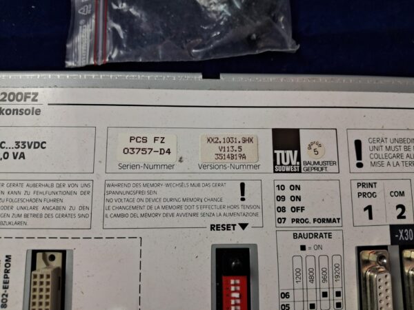 PCS SYSTEME LAUER  CONTROL CONSOLE PCS-200FZ - CONTROL CONSOLE - New – Open box - SN PCS FZ 03757-D4 - Image 8